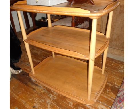 Light elm Ercol tea trolley