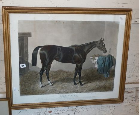 Large colour print after J.F. HERRING titled "Inheritress", engraved by J. Harris