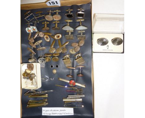 Vintage cufflinks, dress studs, tie clips, etc.
