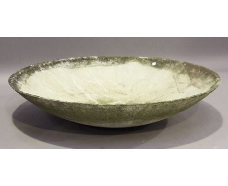 A large Willy Guhl style composition planter of typical shallow circular form, height 22cm, diameter 107cm.Buyer’s Premium 29