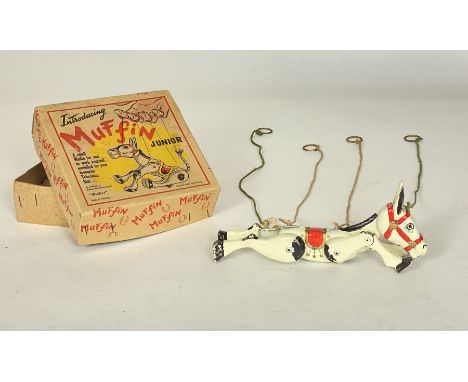 A Moko Lesney diecast model 'Introducing Muffin Junior' a ' Muffin The Mule ' marionette puppet
With box, 17cm high.