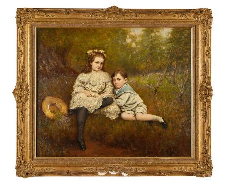 Marie D'Epinay (1870-1960)
Portrait of a young girl and boy
Oil on canvas
Signed
60cm x 74.5cm