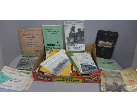 Vintage model rail catalogues and ephemera 
