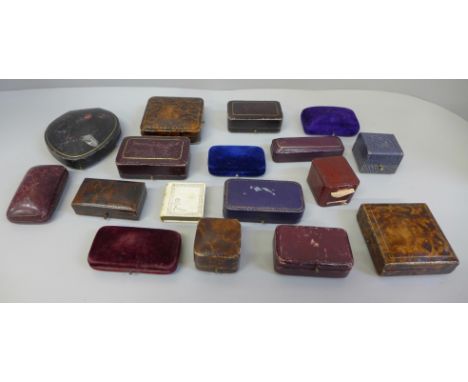 A collection of vintage jewellery boxes 