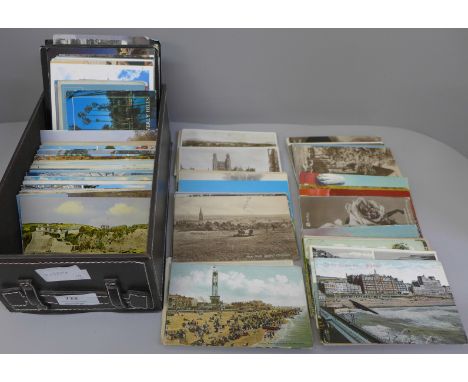 Postcards: a box of postcards, vintage to modern 