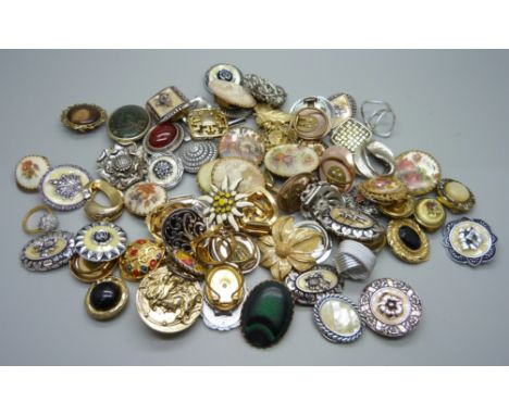 A collection of scarf clips 