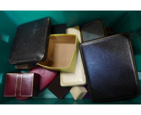 A collection of vintage jewellery boxes 