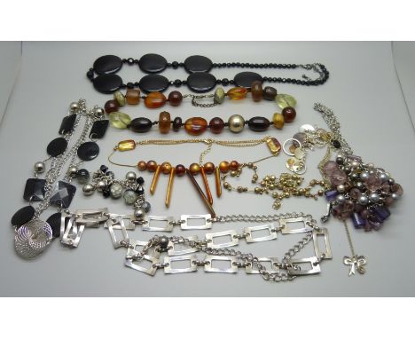 Vintage costume necklaces and bracelets 