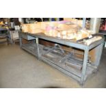 120" x 30" Diamond Plate Steel Top Layout Table