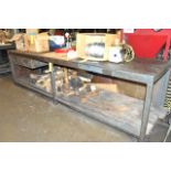 120" x 30" Diamond Plate Steel Top Layout Table