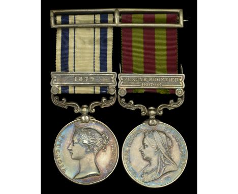 Pair: Sergeant E. Deane, 4th Dragoon Guards, late Cape Mounted Rifles  South Africa 1877-79, 1 clasp, 1879 (217 Constable  E.