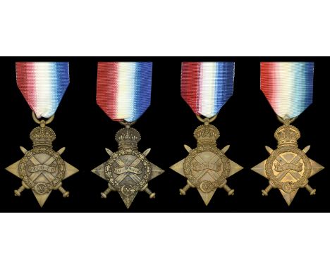 1914-15 Star (4) (Pte. W. J. Neilson 11th Infantry; Pte. A. R. Harris 12th Infantry; Pte. L. G. Williams S.A. Irish Rgt.; Rfm