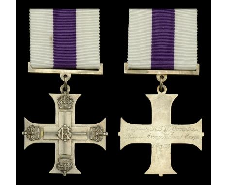 A Great War ‘Western Front’ M.C. awarded to Captain A. G. W. Compton, Royal Army Medical Corps  Military Cross, G.V.R., the r