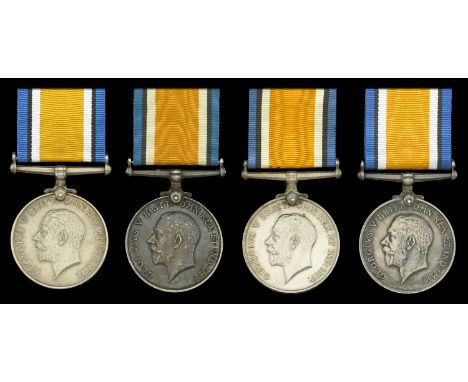 British War Medal 1914-20 (4) (2nd C/W/O. G. R. Nicholls. 4th S.A.I.; Sjt. J. J. Taljaard. 4th S.A.I.; Pte. J. H. C. Bell. 4t