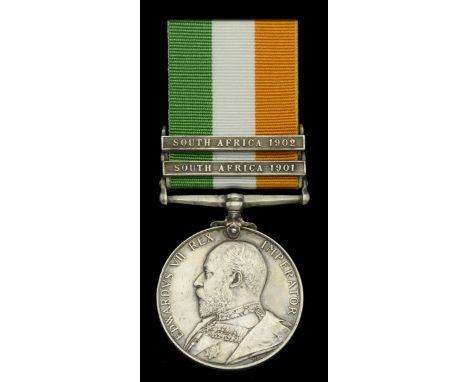 King’s South Africa 1901-02, 2 clasps, South Africa 1901, South Africa 1902 (Lt. Col. G. H. Sylvester. R.A.M.C.) engraved nam