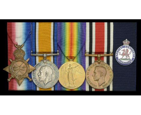 Four: Driver J. S. Hughes, Army Service Corps  1914-15 Star (W-T4-037128. Dvr. J. S. Hughes. A.S.C.); British War and Victory