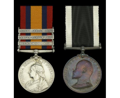 Pair: Private E. H. Sugden, Keighley Corps, St. John Ambulance Brigade, and Royal Army Medical Corps  Queen’s South Africa 18