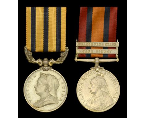 Pair: Lieutenant R. L. Elliott, Loch’s Horse, late Trooper, Matabeleland Relief Force, who was taken prisoner on the ill-fate