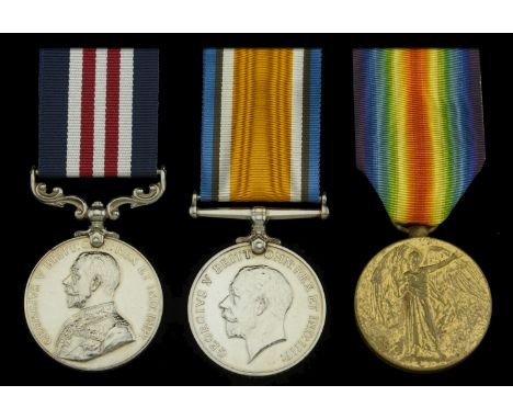 A Great War ‘Palestine’ M.M. group of three awarded to Private R. J. Kingwell, Devonshire Regiment, for his gallantry in brin