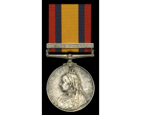 Queen’s South Africa 1899-1902, 1 clasp, Cape Colony (14 Q.M. Sjt: R. Dampier. N. Eng: Mtd: Rif:) polished and worn, good fin