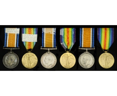 Pair: Private A. de V. Calder, 4th Regiment, South African Infantry, who was killed in action during the German Spring Offens