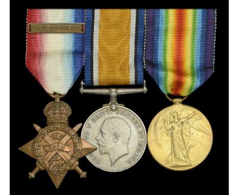 Three: Private L. St. H. Turner, Royal Army Medical Corps  1914 Star, with clasp (7633 Pte. L. St. H. Turner. R.A.M.C.); Brit