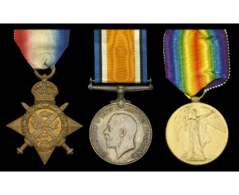 Three: Private A. Mackay, 14th (County of London) Battalion (London Scottish), London Regiment  1914 Star (1750 Pte. A. Macka