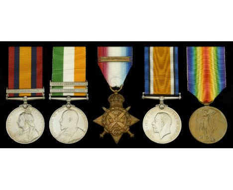 Five: Private S. Philp, Devonshire Regiment  Queen’s South Africa 1899-1902, 1 clasp, Transvaal (5450 Pte. J. Phelp [sic]. De