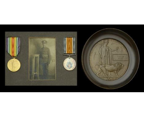 Pair: Private T. Ovall, East Surrey Regiment, who was killed in action on the Western Front from 1 October 1918  British War 
