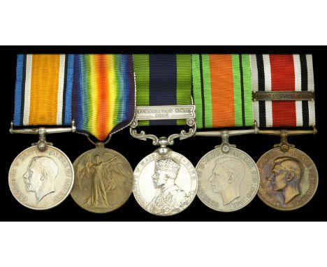 Five: Corporal J. Coombes, Devonshire Regiment  British War and Victory Medals (2785 Pte. J. Coombes. Devon. R.); India Gener