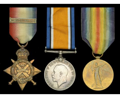 Three: Private F. Haynes, Royal Fusiliers, later Royal West Surrey Regiment and Monmouth Regiment  1914 Star, with clasp (L-1