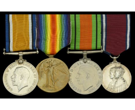 Four: Gunner E. G. Leach, Royal Artillery, later Police Sergeant, Devon Constabulary  British War and Victory Medals (163218 