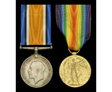 Pair: Private W. Jenkinson, Yorkshire Regiment, who was killed in action on the first day of the Battle of the Somme, 1 July 
