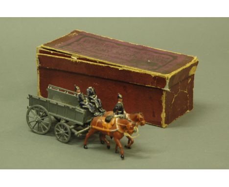 A Britain's pre war lead army service corps wagon (146), boxed 