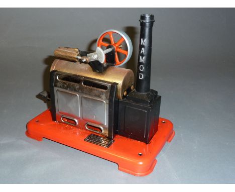 Mamod live steam engine (SP2) with chimney, in red & black