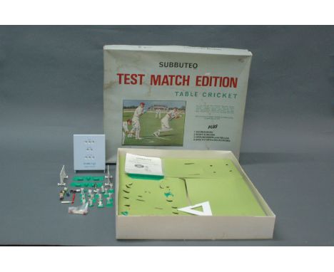 Subbuteo table cricket game "Test Match Edition" with 00 scale player figures etc