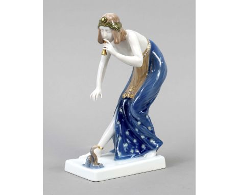 Schlangenbeschwörerin, Rosenthal, Selb, Marke 1922-33, Entwurf Berthold Boehs (1877 Karlsruhe - 1957 Weimar) im Jahr 1916, im