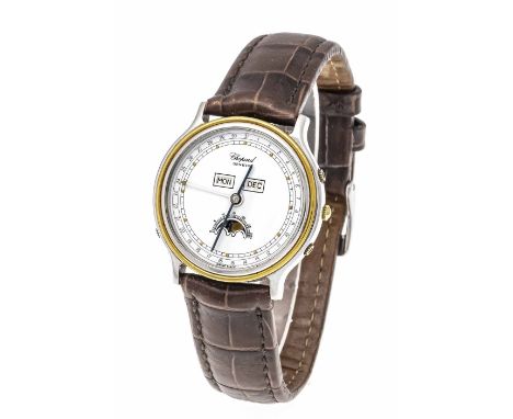 Chopard Luna D'Oro Vollkalender Mondphase Stahl/Gelbgold Vintage - Gehäuse Edelstahl poliert, Gehäusedurchmesser ohne Krone 3