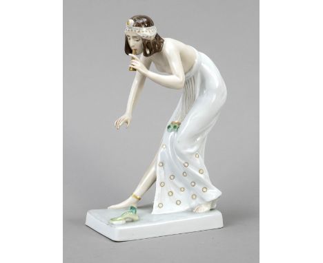 Schlangenbeschwörerin, Rosenthal, Marke der Kunstabteilung Selb, Kriegsmarke 1914-1918, Entwurf Berthold Boehs (1877 Karlsruh