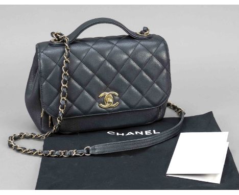 Bonhams : CHANEL GREY CAVIAR MINI WALLET WITH GOLD TONED COCO CHAIN  (includes serial sticker, info booklet, authenticity card, original dust  bag and box)