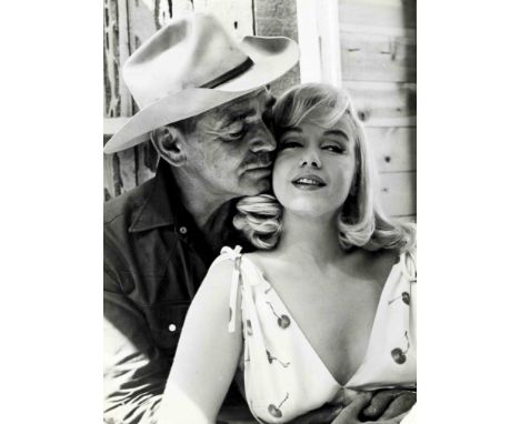 United Artists Corporation -- Marilyn Monroe und Clark Gable, S/W-Fotografie aus dem Film ''Nicht gesellschaftsfähig'' 1960, 