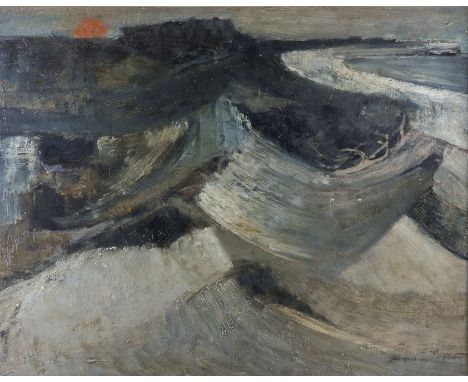 JOHN COPNALL (BRITISH, 1928-2007)Black Dunes
signed and dated 'john copnall 1957' (lower right) and inscribed (verso)
oil on 