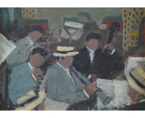 JACQUES BARTOLI (FRENCH, 1920-1995) (2)Musiciens, Toulon; Plage a Toulon
each signed 'J BARTOLI' (lower right) and signed and