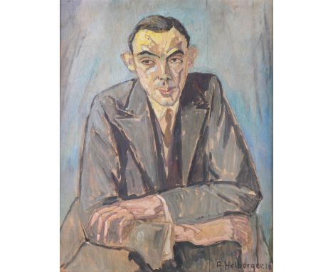 ALFRED HELBERGER (GERMAN, 1871-1946)Portrait Herr M.
signed and dated 'A. Helberger: 29' (lower right)
oil on board
75.5 x 60