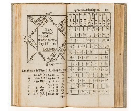 NO RESERVE Cavalieri (Bonaventura) Appendice della nuova prattica astrologica, first edition, 2 parts in 1 vol., woodcut tabl
