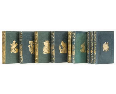 Morris (Rev. Francis Orpen) A History of British Birds, 6 vol., first edition, 358 hand-coloured wood-engraved plates, occasi