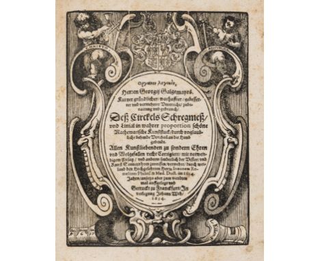 NO RESERVE Galgemair (Georg) Organon logikon, fine woodcut title, 4 folding engraved plates, one with short tear, woodcut ill