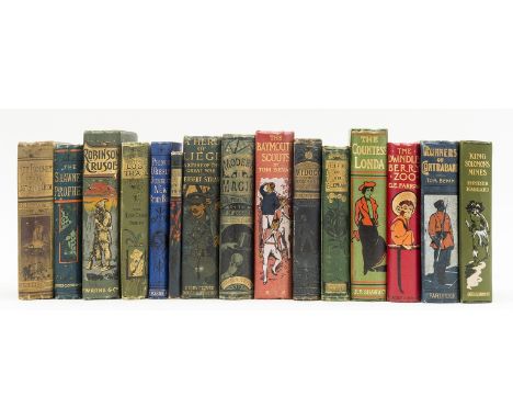 NO RESERVE Defoe (Daniel) Robinson Crusoe, colour frontispieces, plates, endpapers browned, occasional light spotting, extrem
