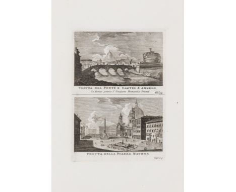 Italy.- Pronti (Domenico) Nuova Raccolta di 100 Vedutine Antiche della Citta di Roma, 2 vol. in 1,  2 engraved titles and 170