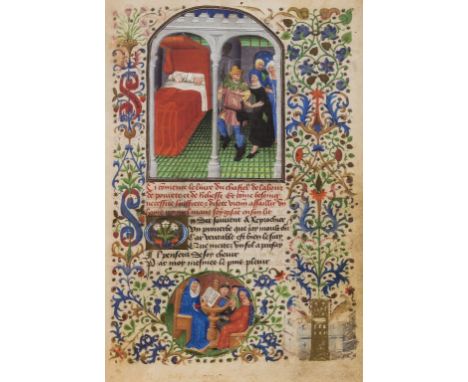 Manuscript facsimile.- Das Buch vom Erfüllten Leben, facsimile reprint, coloured and gilt manuscript facsimile leaves, leathe